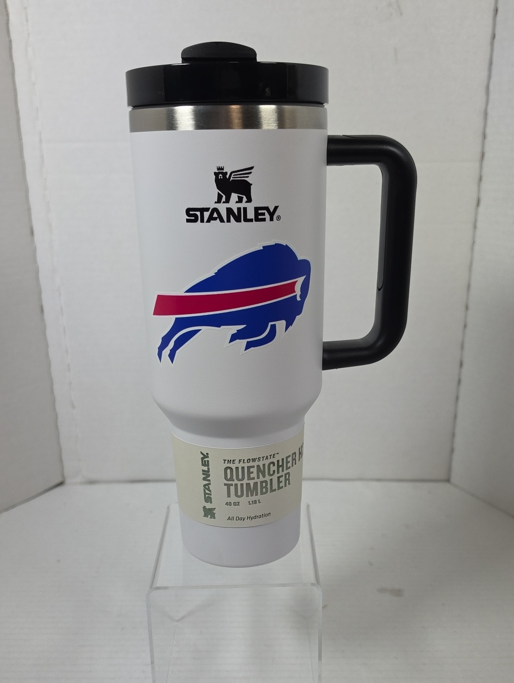 Stanley X White Quencher Flowstate 40oz Tumbler Buffalo Bills
